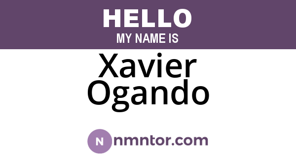 Xavier Ogando