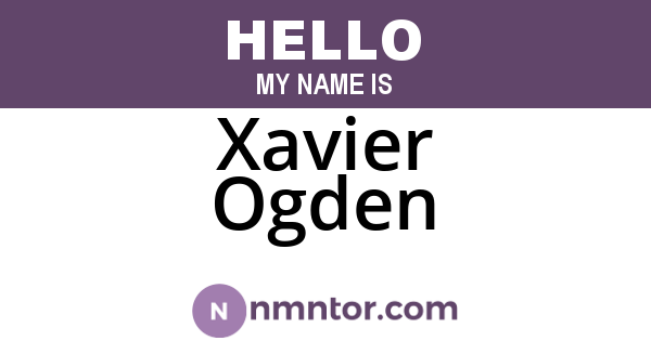 Xavier Ogden