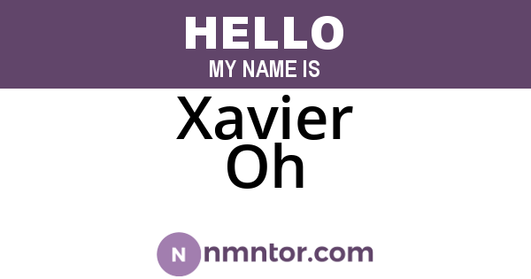 Xavier Oh