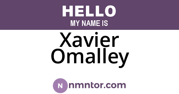 Xavier Omalley