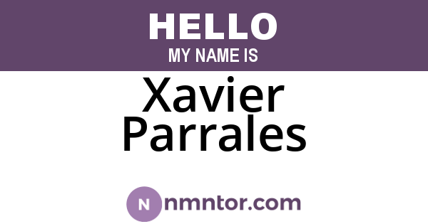 Xavier Parrales
