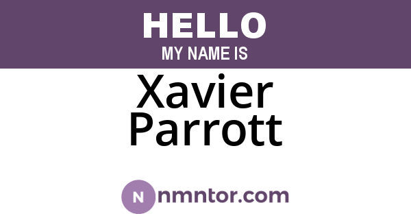 Xavier Parrott