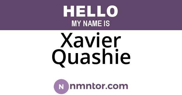 Xavier Quashie