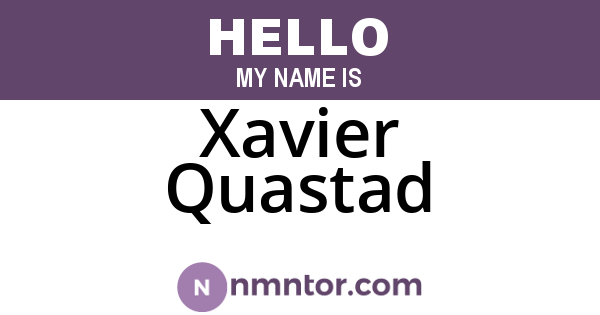 Xavier Quastad