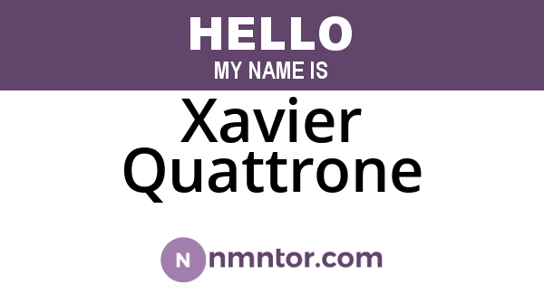 Xavier Quattrone