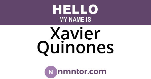 Xavier Quinones