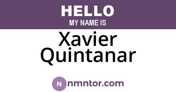 Xavier Quintanar