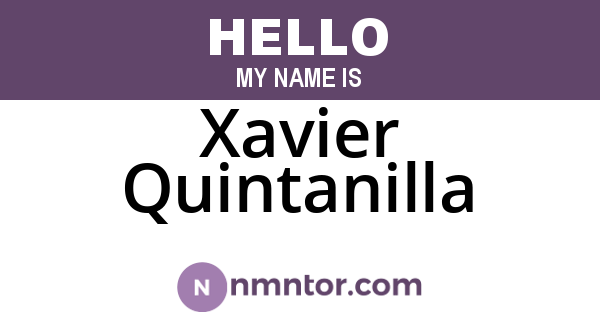 Xavier Quintanilla
