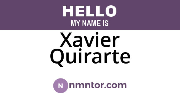 Xavier Quirarte