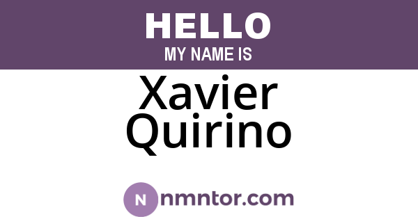 Xavier Quirino