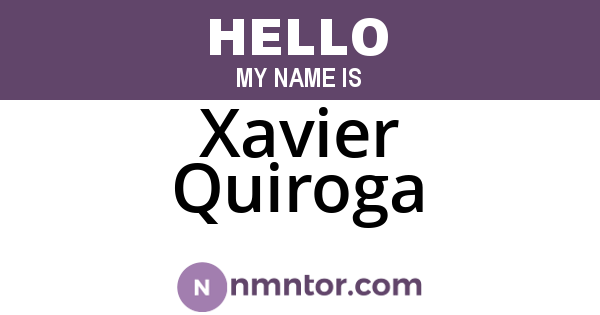Xavier Quiroga