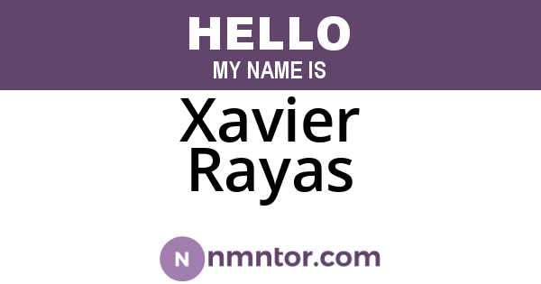 Xavier Rayas
