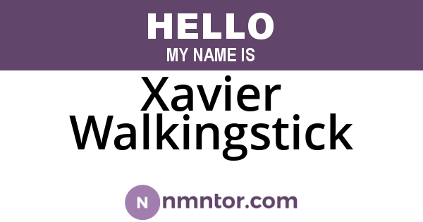 Xavier Walkingstick