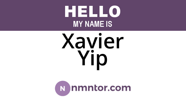 Xavier Yip