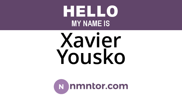 Xavier Yousko