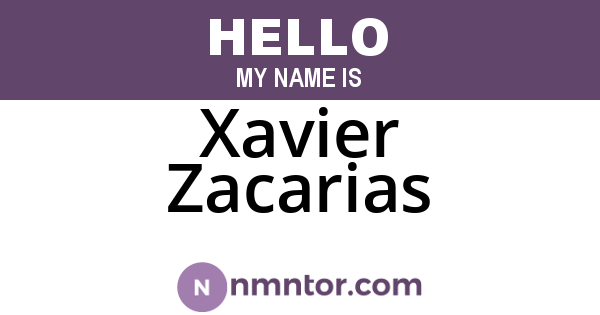 Xavier Zacarias
