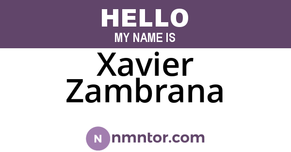 Xavier Zambrana