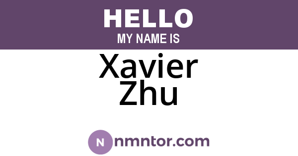 Xavier Zhu