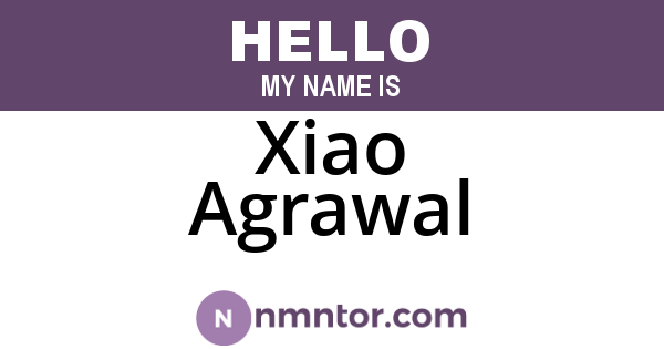 Xiao Agrawal