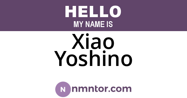 Xiao Yoshino