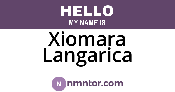 Xiomara Langarica