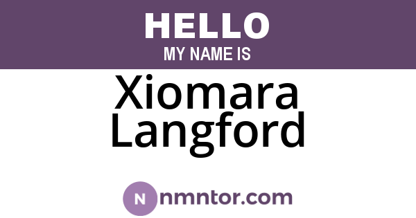 Xiomara Langford