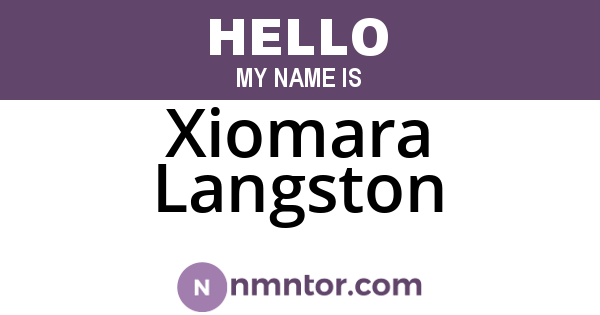 Xiomara Langston