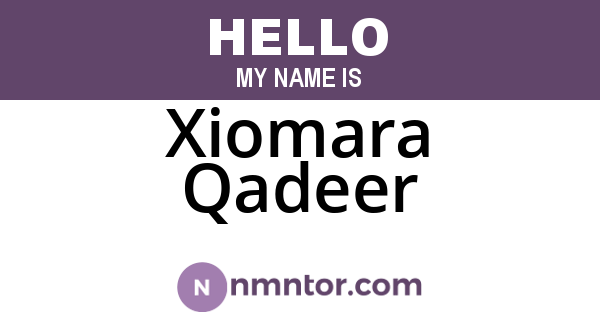 Xiomara Qadeer