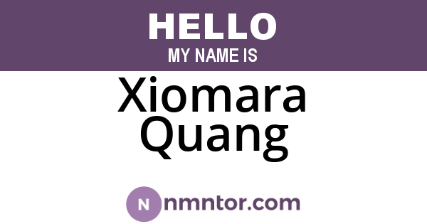 Xiomara Quang