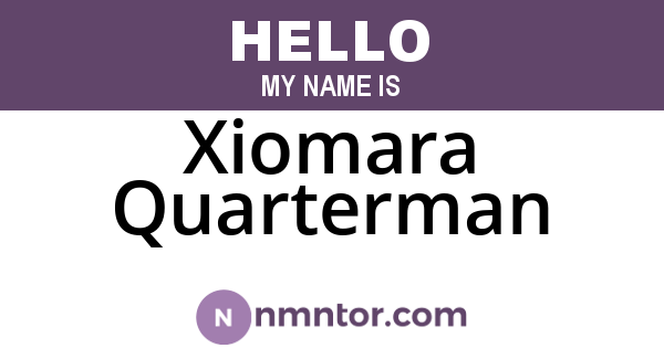Xiomara Quarterman