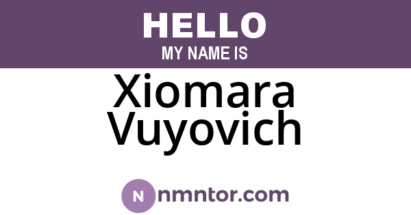 Xiomara Vuyovich