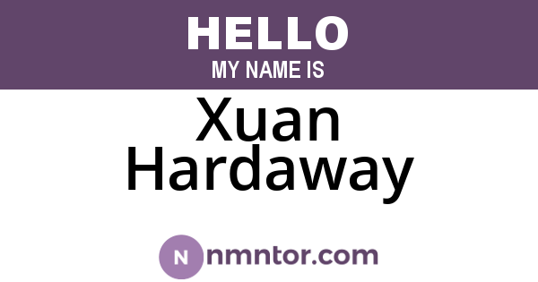 Xuan Hardaway