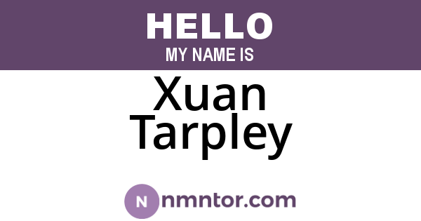 Xuan Tarpley