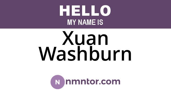 Xuan Washburn