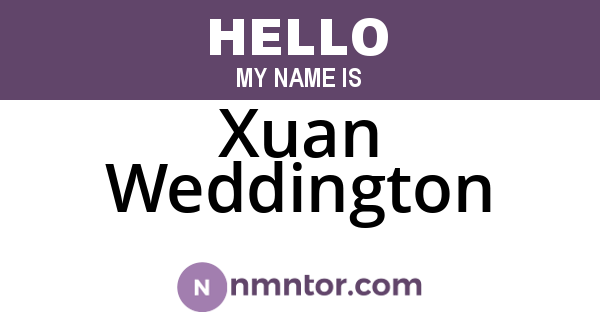 Xuan Weddington