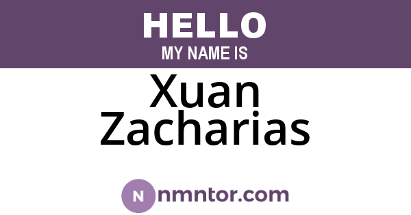 Xuan Zacharias
