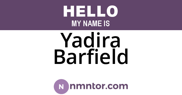 Yadira Barfield