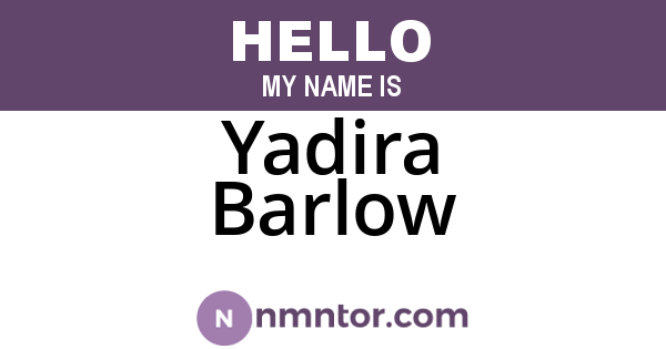 Yadira Barlow