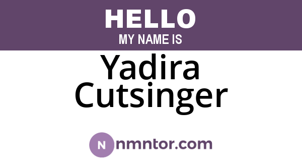 Yadira Cutsinger