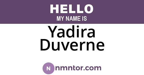 Yadira Duverne