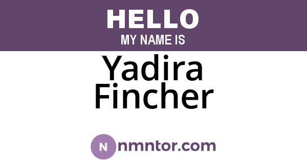 Yadira Fincher