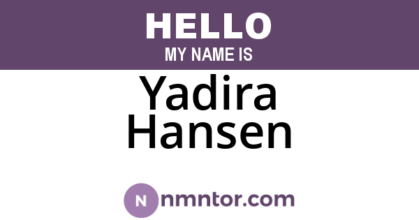 Yadira Hansen