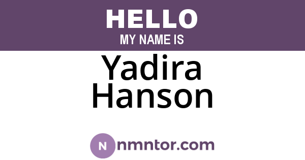 Yadira Hanson