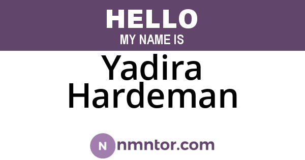 Yadira Hardeman