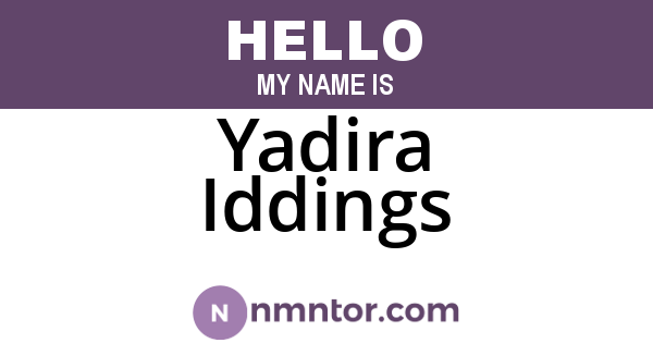 Yadira Iddings