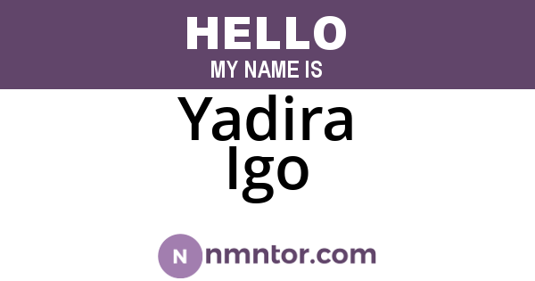 Yadira Igo