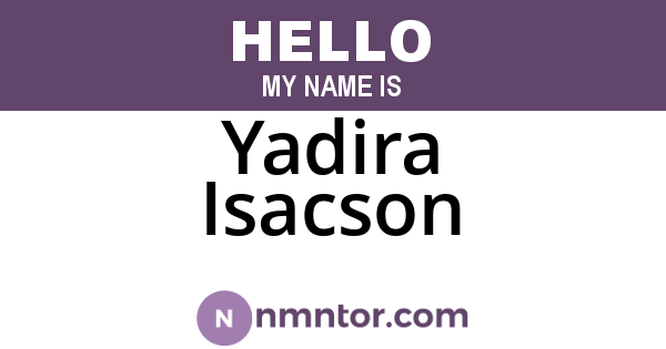 Yadira Isacson