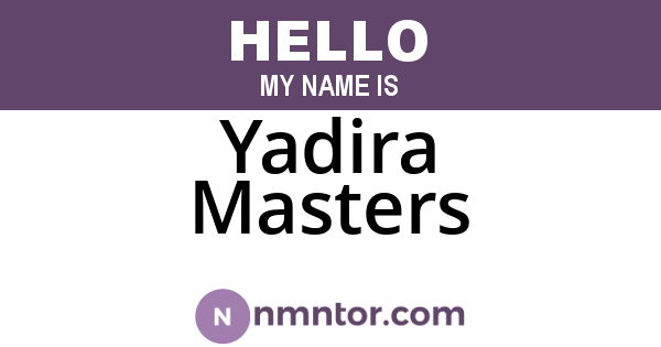 Yadira Masters