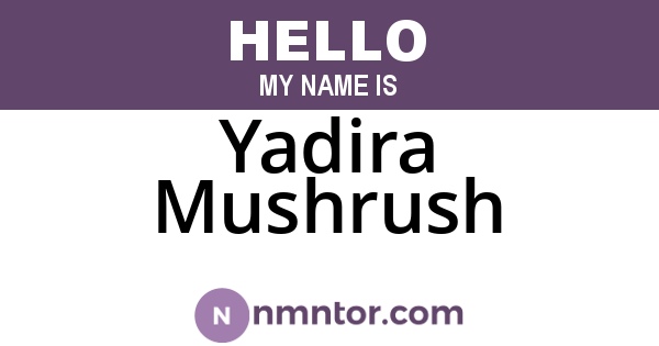 Yadira Mushrush