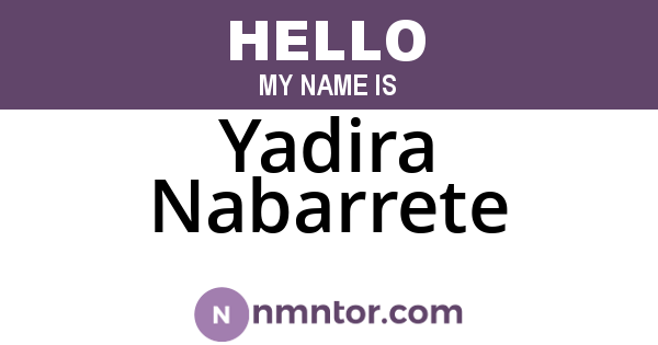 Yadira Nabarrete